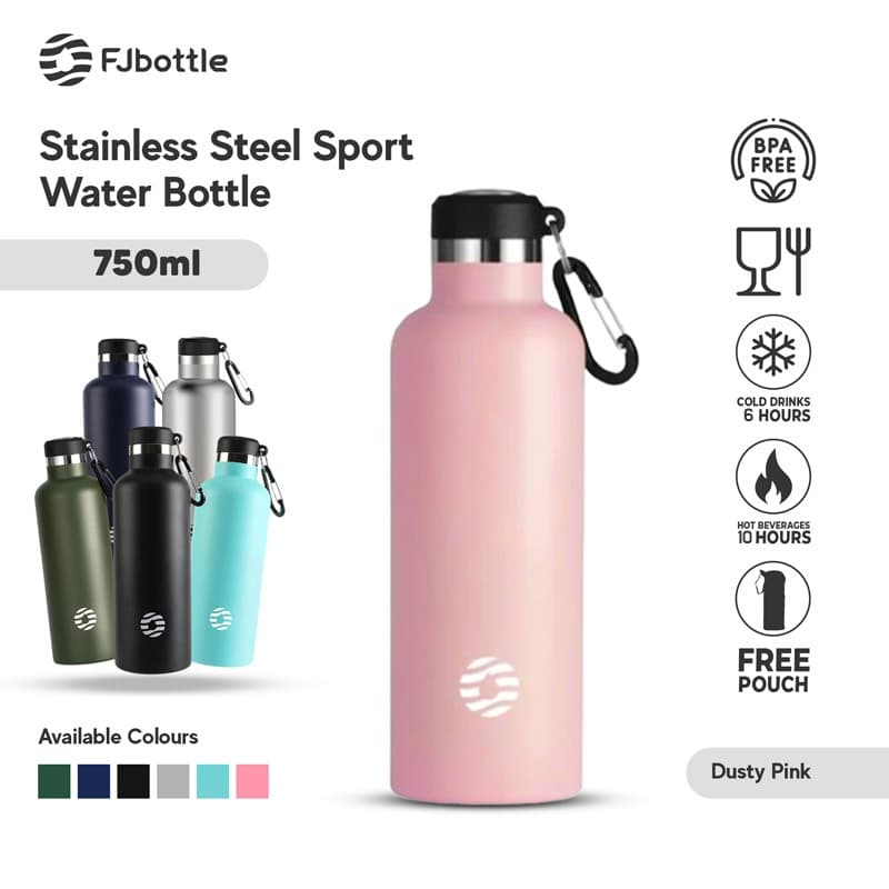 FJbottle - SR2100 Botol Minum Tumbler Olahraga Stainless Steel 750ML Dengan Gantungan