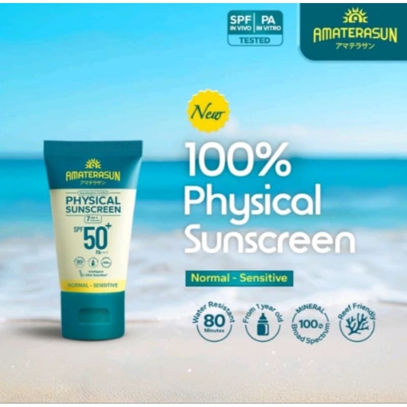 Amaterasun Physical Sunscreen SPF 50 PA+++++ 30g
